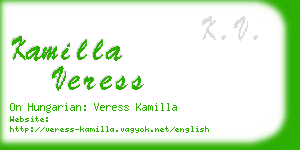 kamilla veress business card